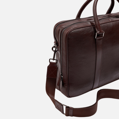 Chocolate Leather Laptop Bag