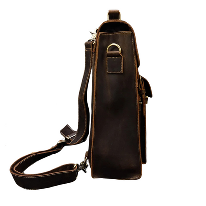 Crazy Horse Leather Laptop Backpack