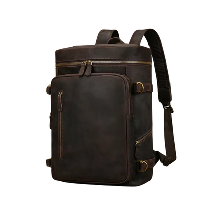 Rustic Tan Leather Backpack