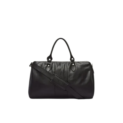 Black Calf Leather Saddler Duffle Bag