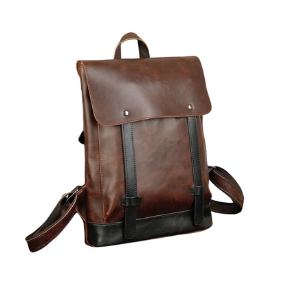 Retro Brown Crazy Horse Leather Backpack