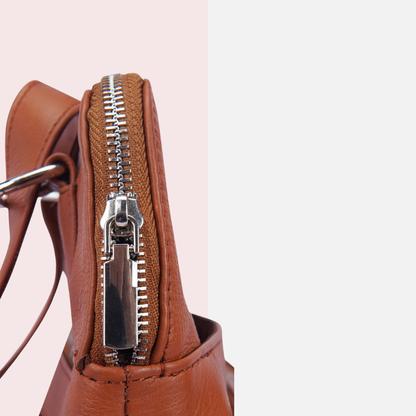 Brown leather convertible backpack