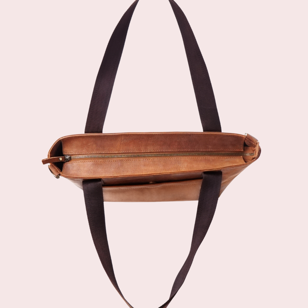 Camel Brown Carryall Tote Bag