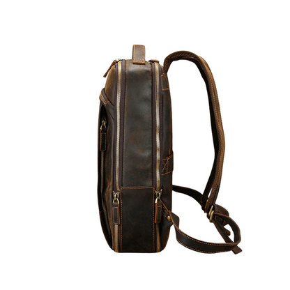 Handcrafted Crazy Horse Leather Backpack