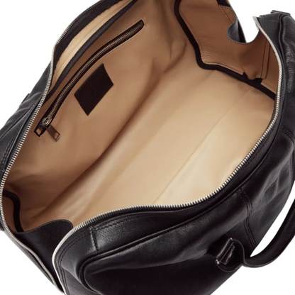 Black Calf Leather Saddler Duffle Bag