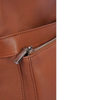 Brown leather convertible backpack