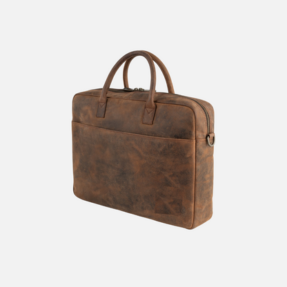 Earth Brown Leather Business Briefcase
