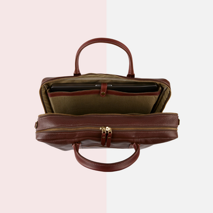 Chaparral Brown Leather Briefcase