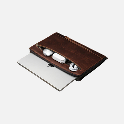 Red Brown Leather MacBook Pro Case