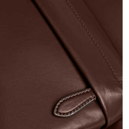 Minimalist Brown Leather Backpack