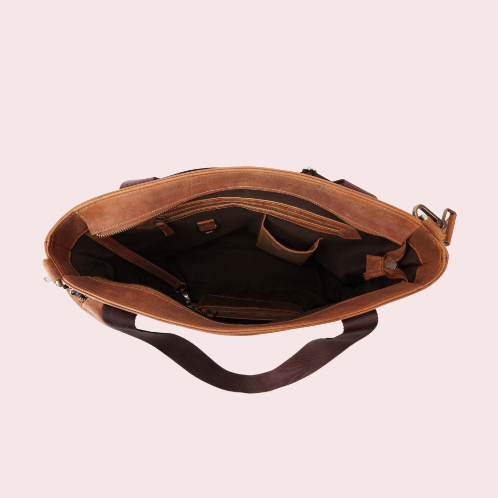 Camel Brown Carryall Tote Bag
