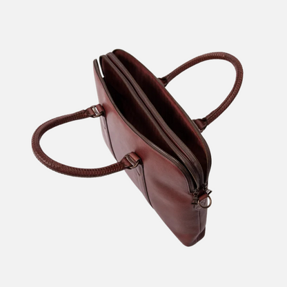 Whiskey Brown Leather Briefcase