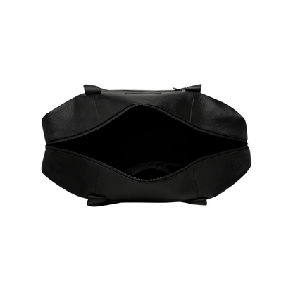 Black Luxe Leather Duffle Bag