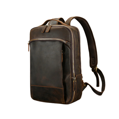 Handcrafted Crazy Horse Leather Backpack