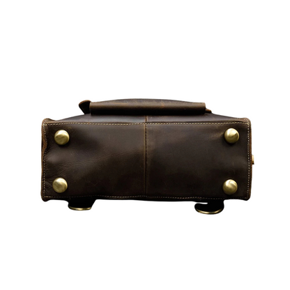 Crazy Horse Leather Laptop Backpack