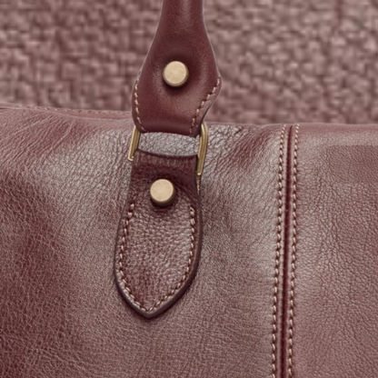 Brown Calf Leather Saddler Duffle Bag