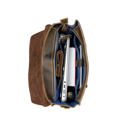 Crazy Horse Leather Laptop Backpack