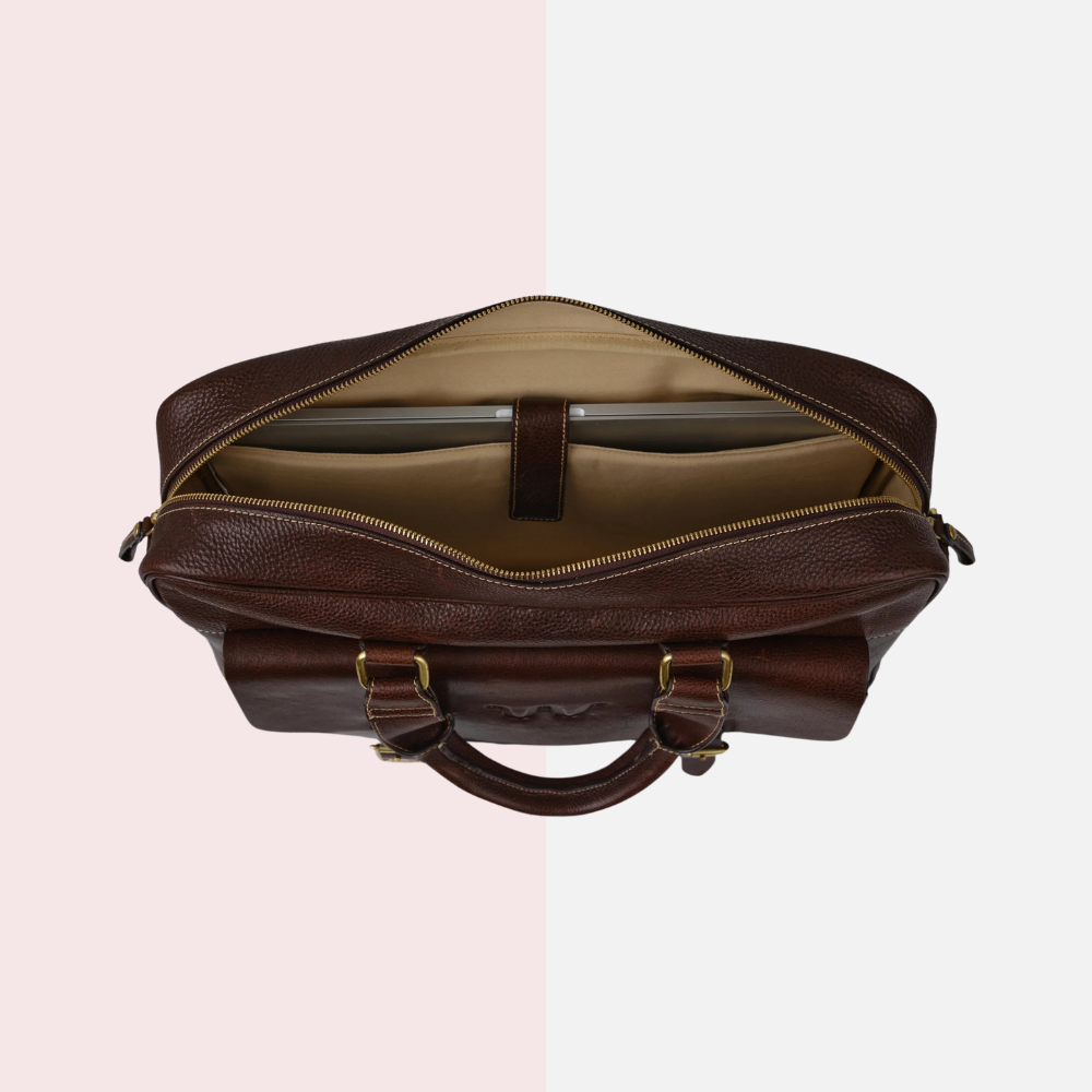Dark Brown Laptop Briefcase