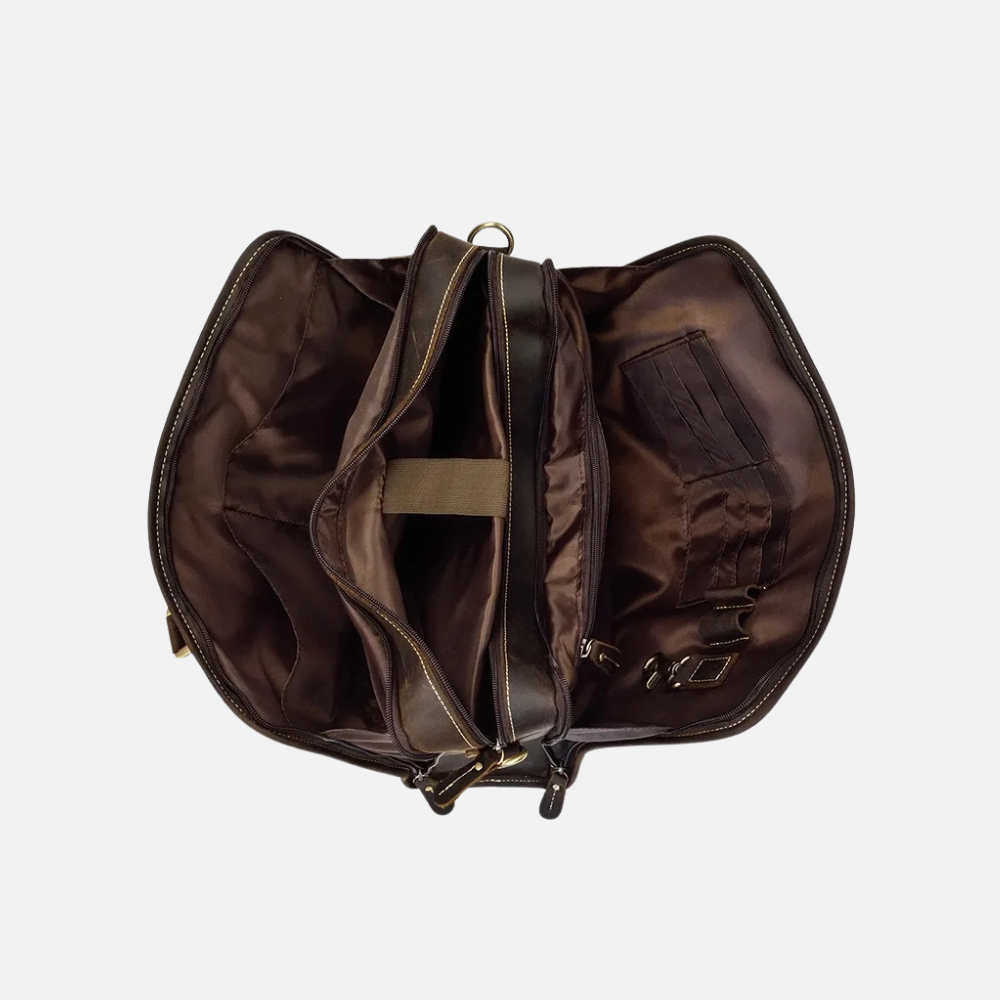 Dark Brown Executive Leather Briefcase
