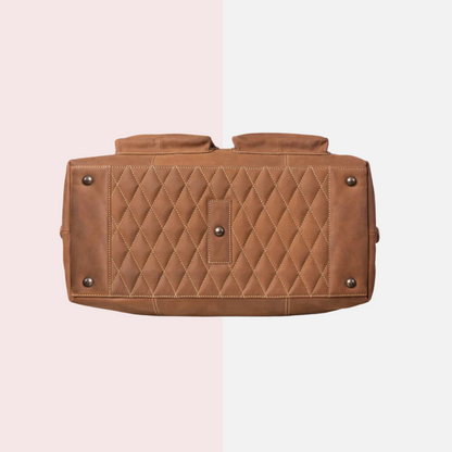 Cognac Brown Vintage Duffle Bag