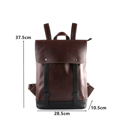 Retro Brown Crazy Horse Leather Backpack