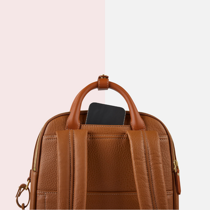 Rio Brown Leather Backpack