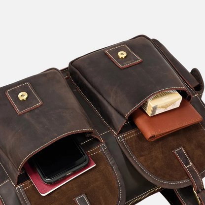 Dark Brown Leather Laptop Bag