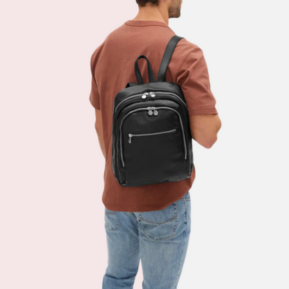 Archy Black Leather Business Backpack