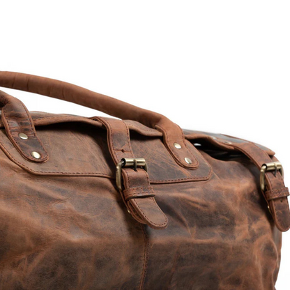 Essex Vintage Full-Grain Leather Duffle Bag