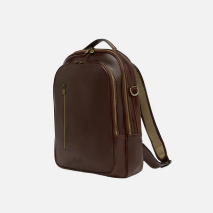 Brown Leather Laptop Backpack