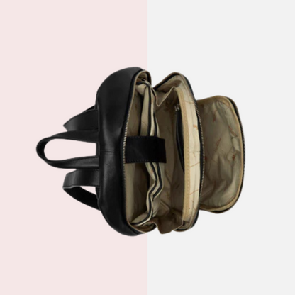 Archy Black Leather Business Backpack