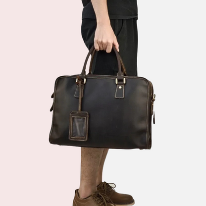 Dark Brown Executive Leather Briefcase