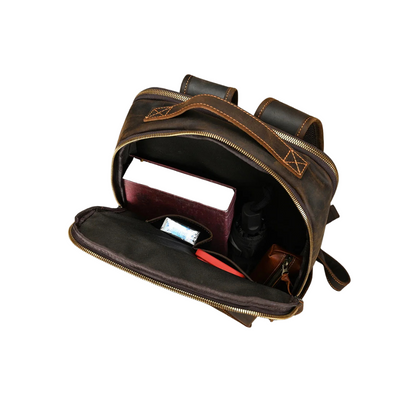 Handcrafted Crazy Horse Leather Backpack