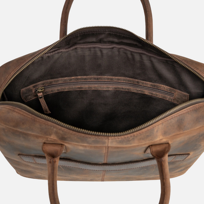 Earth Brown Leather Business Briefcase