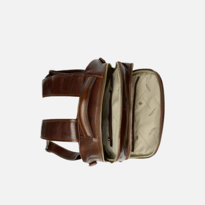 Brown Leather Laptop Backpack