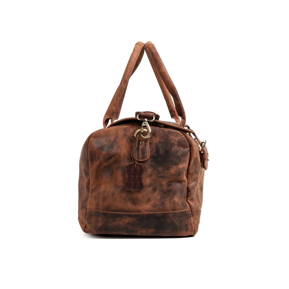 Essex Vintage Full-Grain Leather Duffle Bag