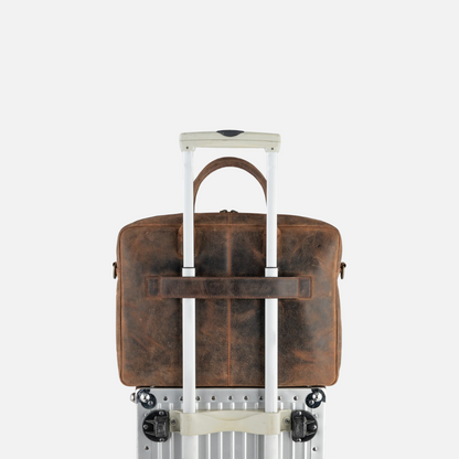 Earth Brown Leather Business Briefcase