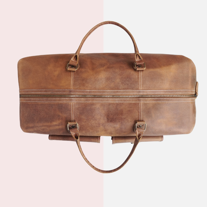 Cognac Brown Vintage Duffle Bag